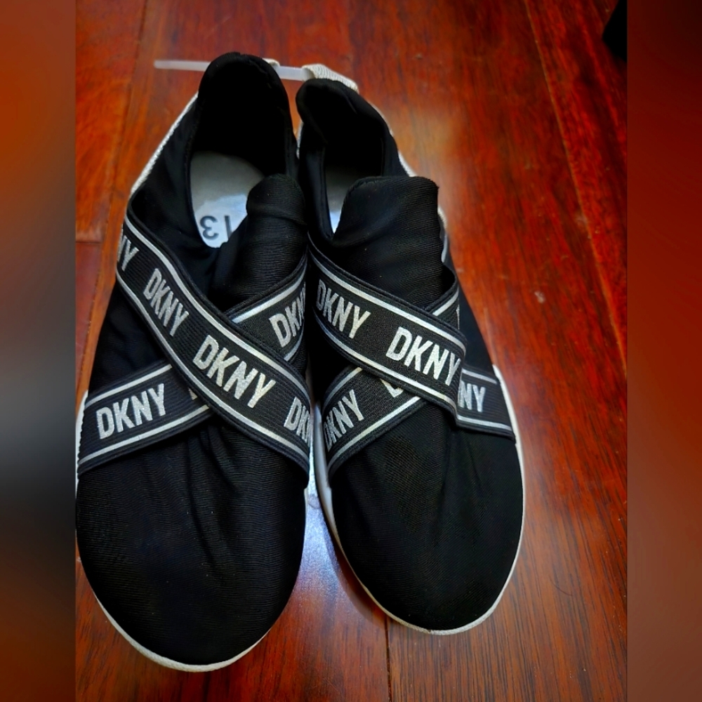 DKNY Black and White Kids Sneakers